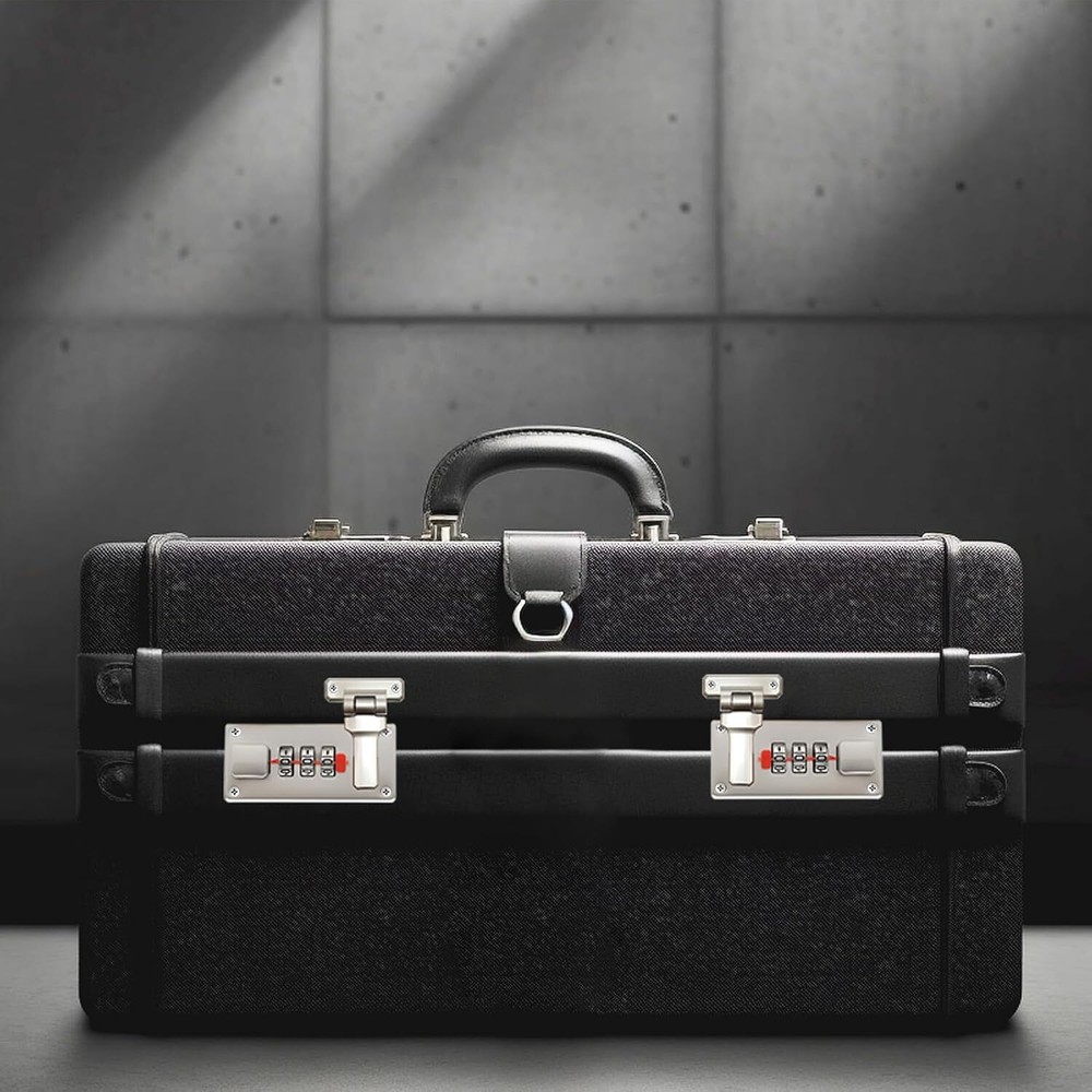 2 Pcs Tool Box Hasp Luggage Combination Lock Briefcase Replacement Lock