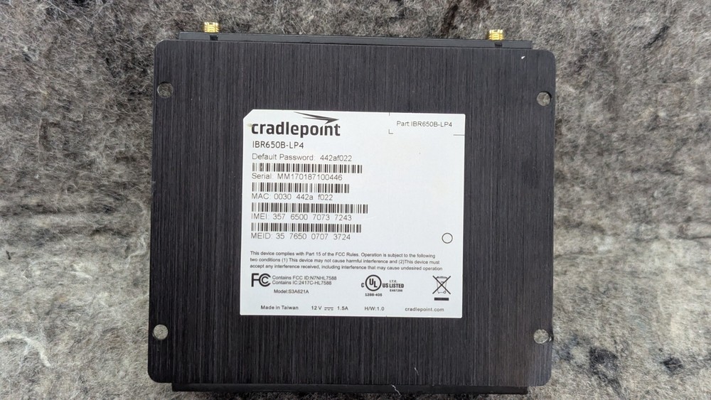 CradlePoint IBR650B-LP4 4G LTE w/ 3G Fallback Router - Untested