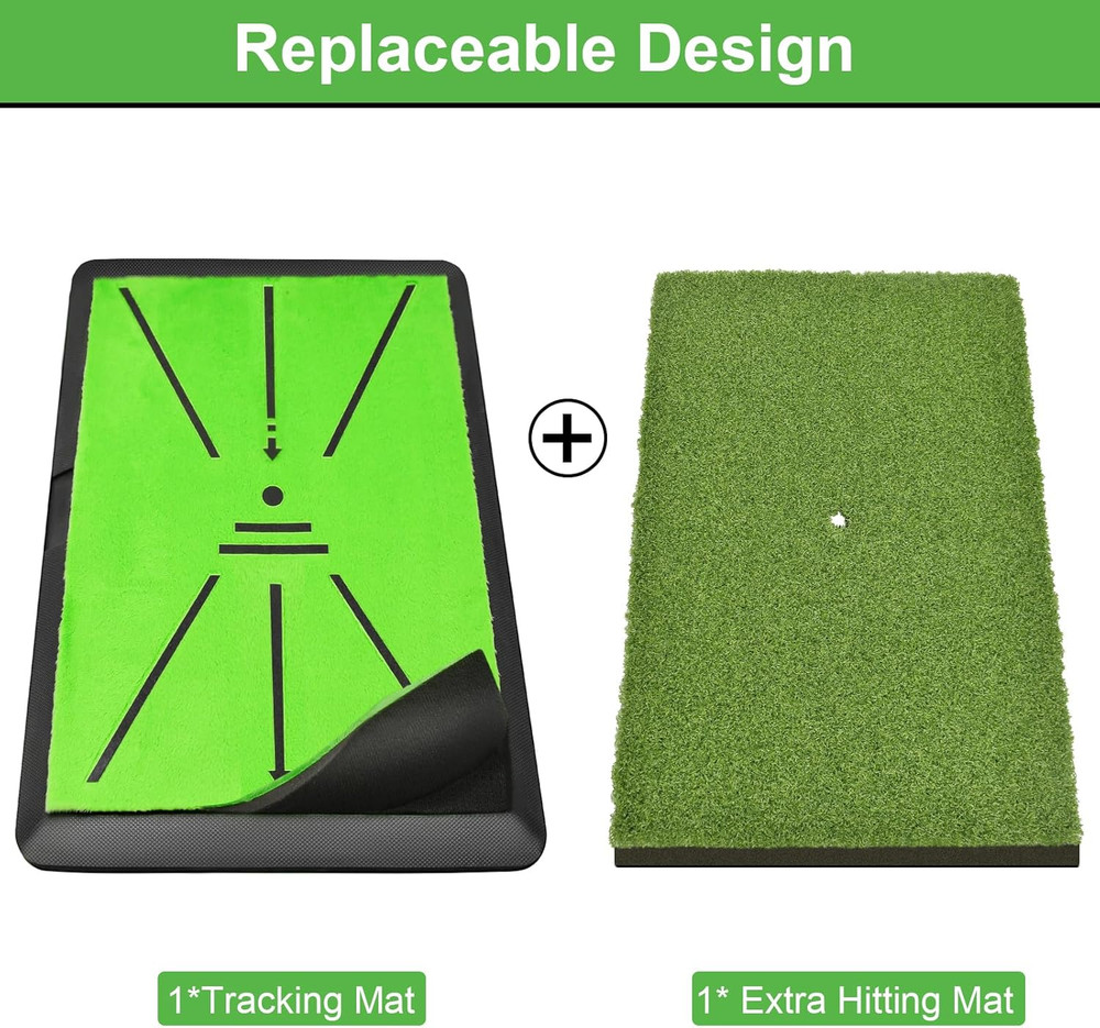 Golf Hitting Mat Extra Replaceable Golf Practice Mat for Swing Path Detection