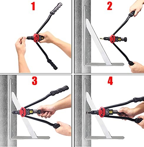 16" Rivet Nut Tool, Professional Rivet Nut Tool Setter Kit Including 13 Metric