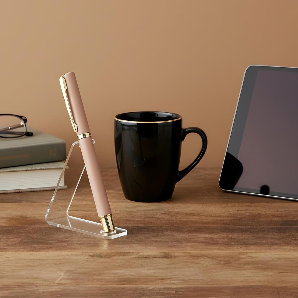 2 Pcs Acrylic Pen Display Stand, Clear Single Holder,