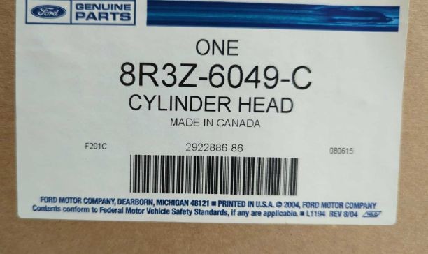 New OEM genuine Ford 5.4 Cylinder Head complete 2006-2010 Trucks RH 8R3Z-6049-C