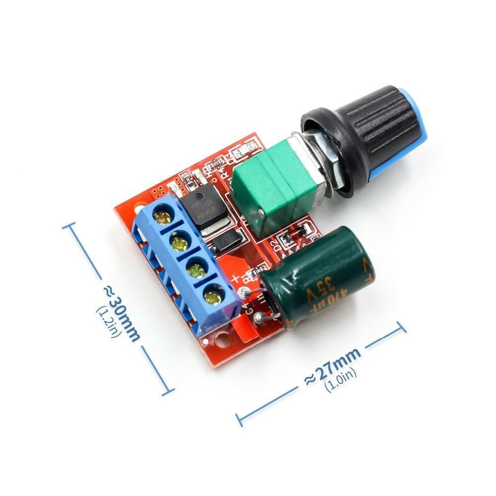 Mini 5A 90W PWM 4.5-35V DC-DC Motor Speed Controller Module Regulator Adjustable