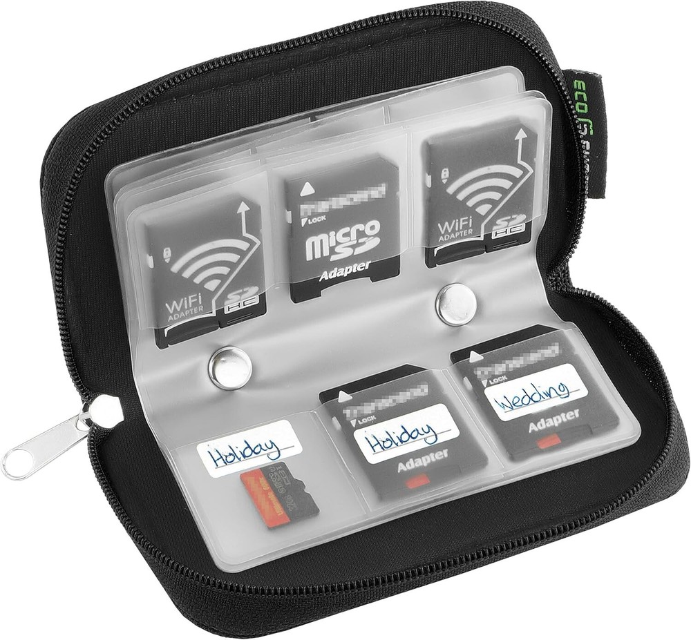 Versatile Memory Card Carrying Case - Keep Your Cards Safe & Organized
