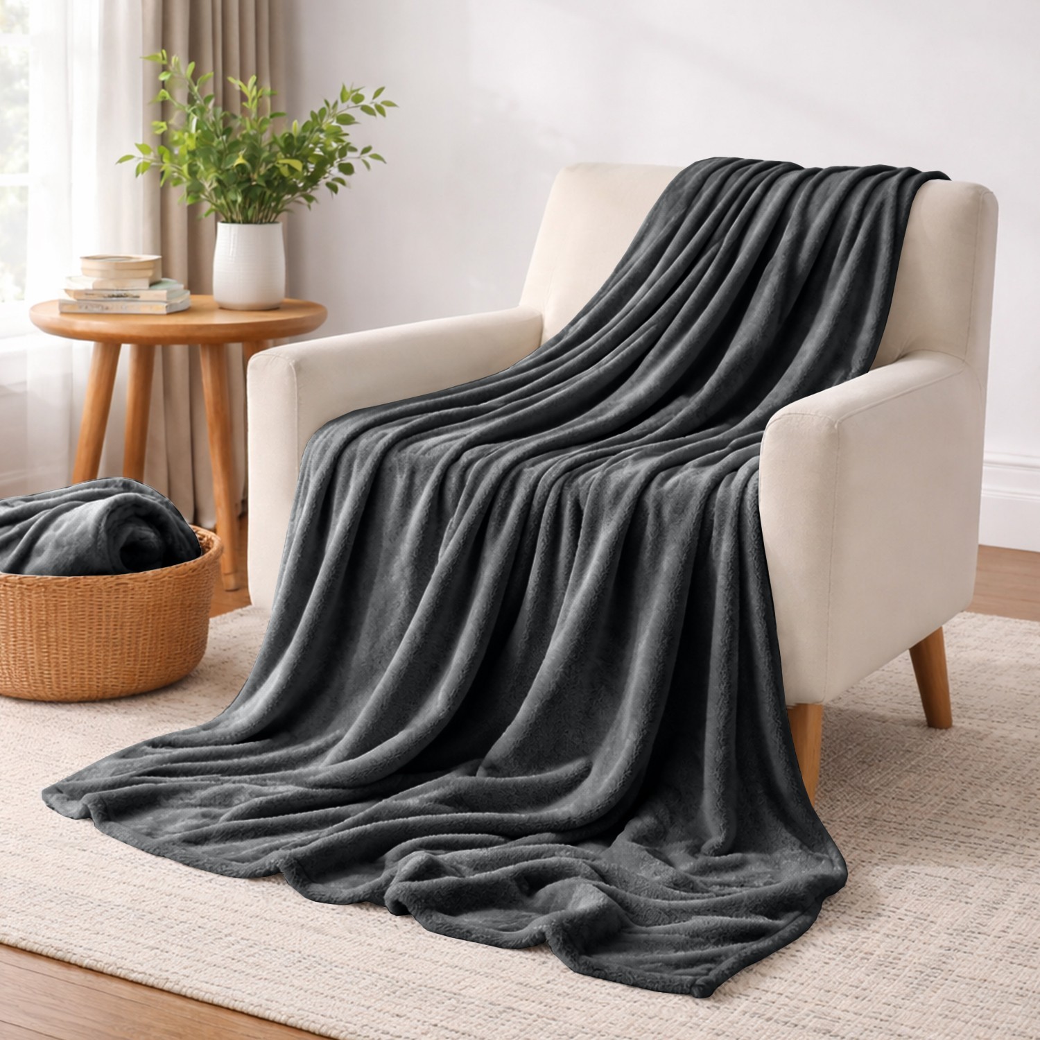 Luxury Thick Mink Blanket Large Faux Fur Fleece Sofa Bed Throw Couch Warm Soft