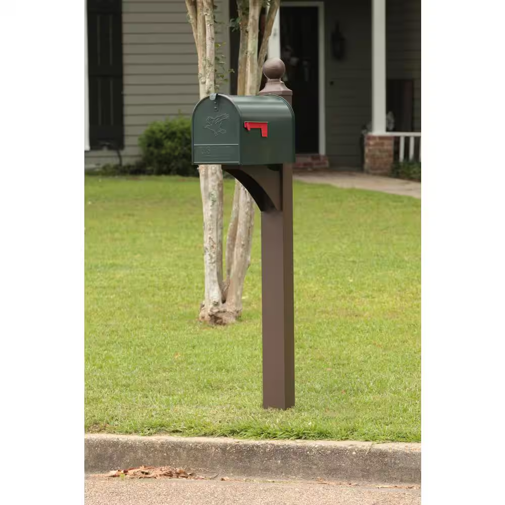 Elite Green, Large, Steel, Post Mount Mailbox