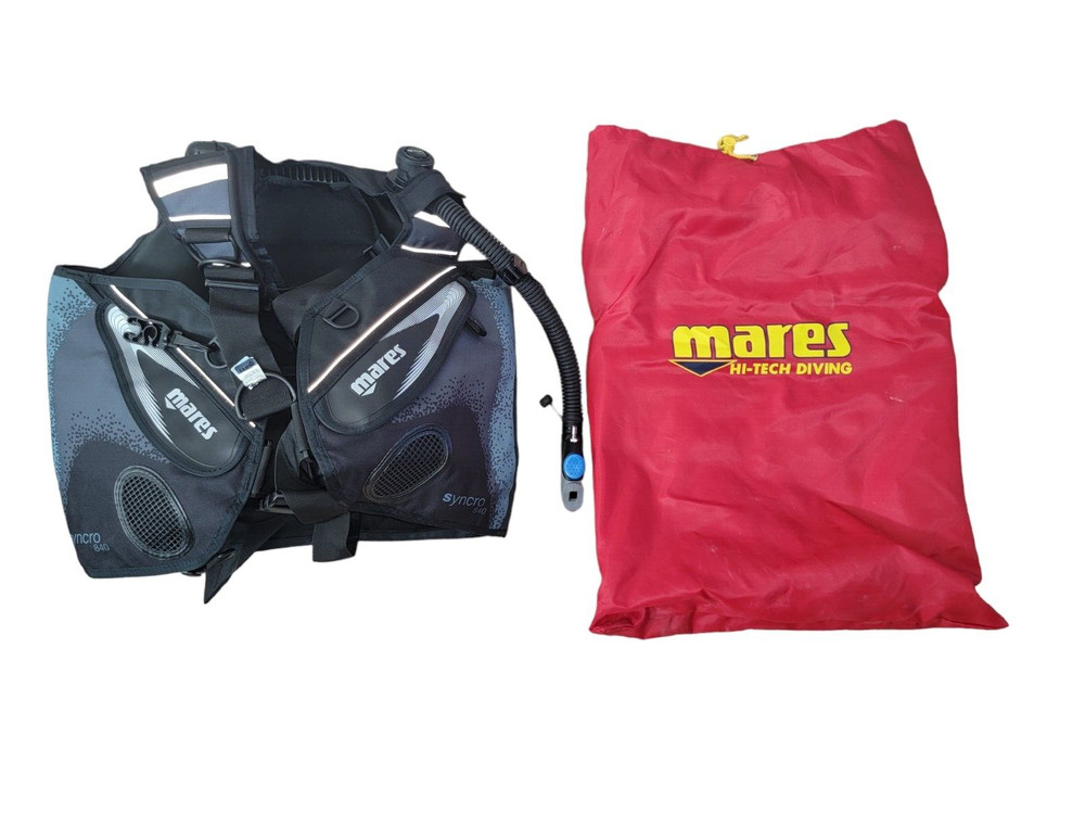 Mares Syncro 840 Scuba Diving BCD Buoyancy Compensator L With Bag