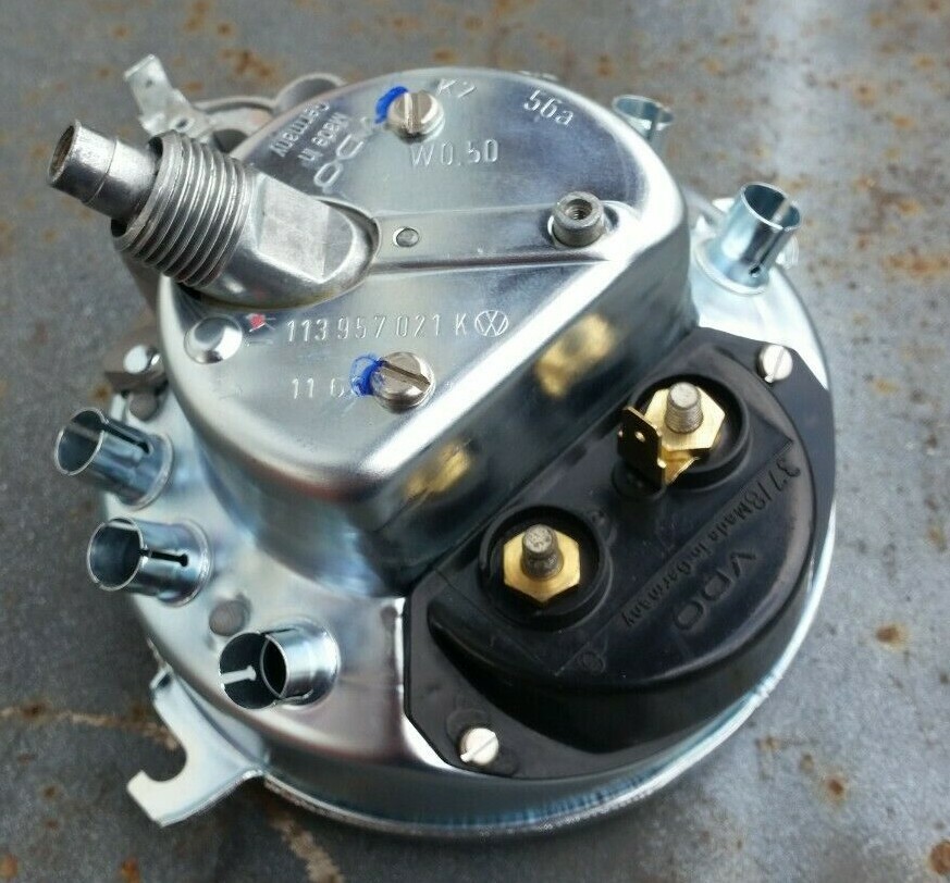 VW Beetle Speedometer Chrome Ring Installed From 9.68 To 8.69 7 Indicator Lights