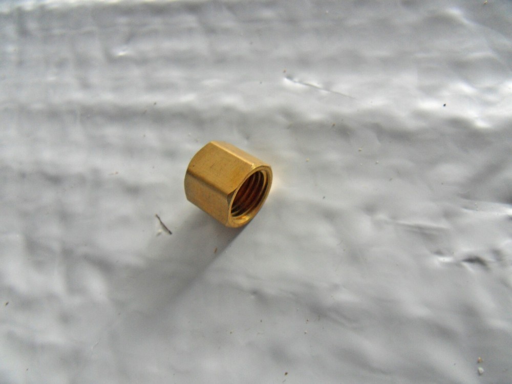 New 1/4" Brass Flare Cap 440730