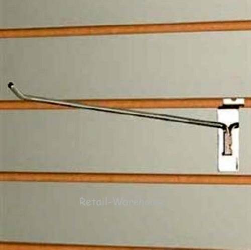 100 Chrome 12" Slatwall Peg Hooks Slat Wall Retail Display 6 mm Diameter Tubing