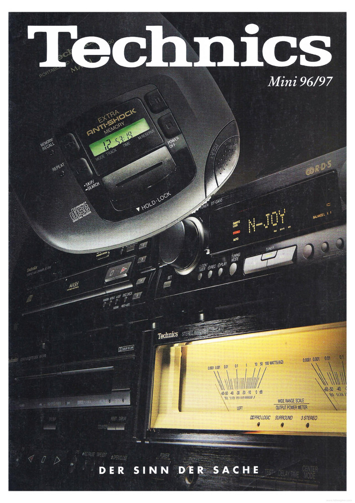 TECHNICS - BROCHURE CATALOGUE CATALOGUE - MINI SYSTEM - 1997 language GERMAN
