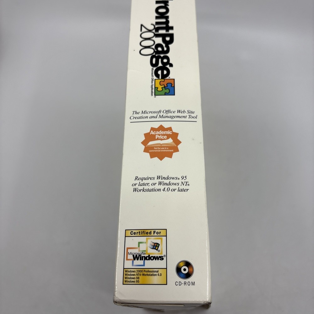 Microsoft FrontPage 2000 PC Windows Key- CIB- Complete In Box