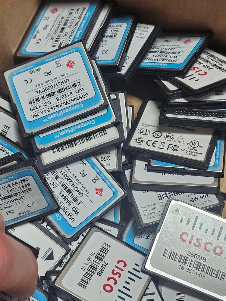 70x Lot - Clean Pulls - CISCO COMPACT FLASH 16-3574-02 256MB