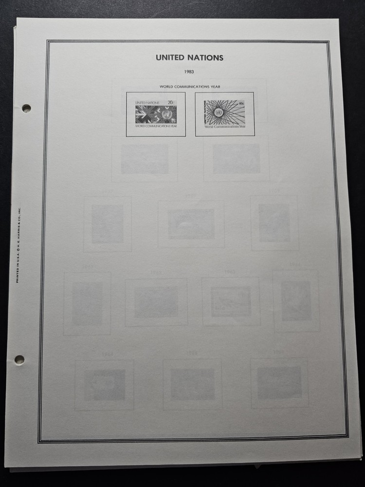 1988 Harris United States Liberty Album Supplement X108-88. UNITED NATIONS ONLY