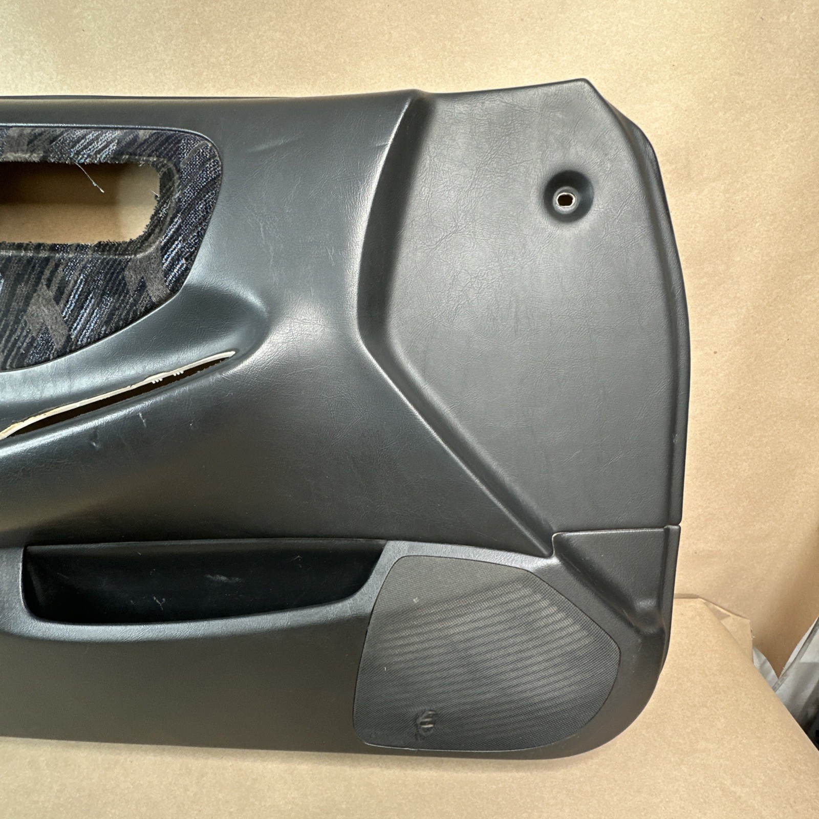 94-01 Acura Integra 4D Driver Left Door Panel Card Black Vinyl Leather OEM