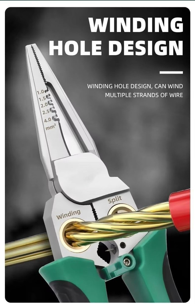 8 In 1 Wire Stripper With Voltage Tester, Multi-Function Electric Green