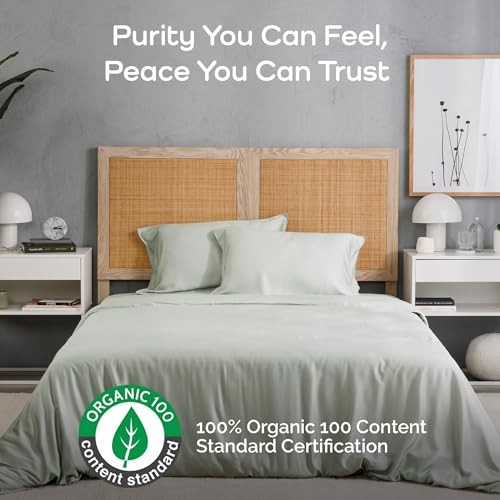 100% Viscose from Bamboo Sheets Size, Super Soft Bedding Set, 4 PC Full Sage