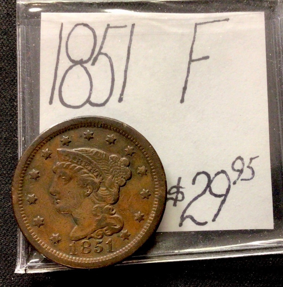 1851 Large Cent F! ENN Coins