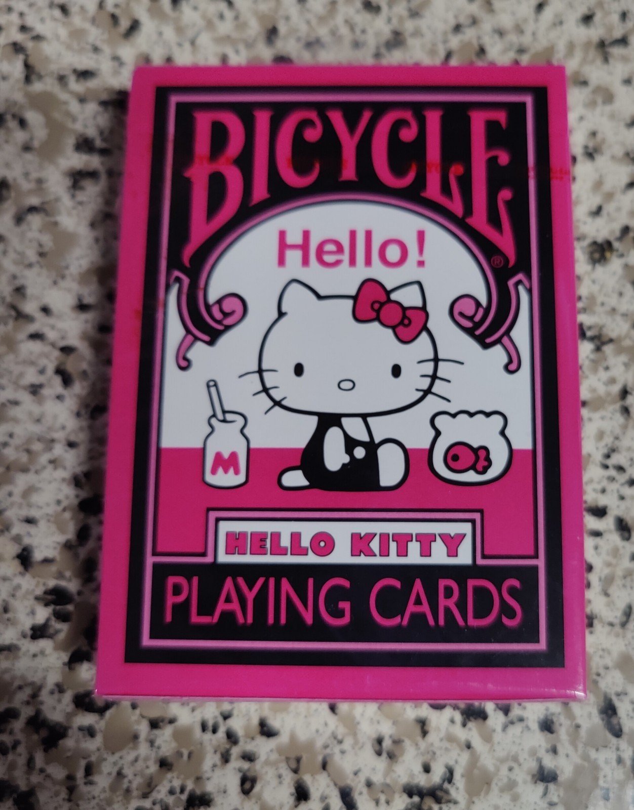 Bicycle Hello Kitty Playing Cards Pink/Black Sanrio 2025 poker deck