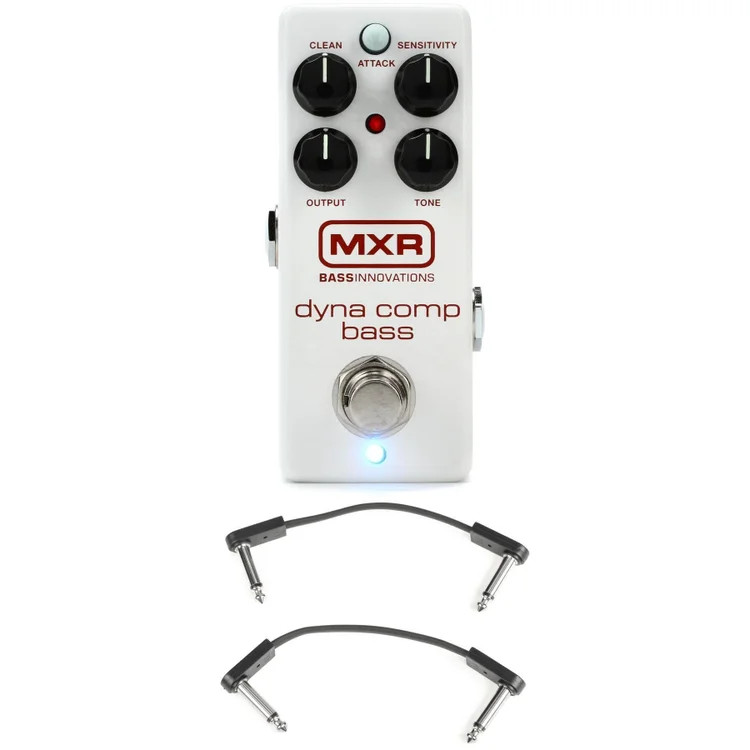 MXR M282 Dyna Comp Bass Compressor Pedal with EBS Patch Cables