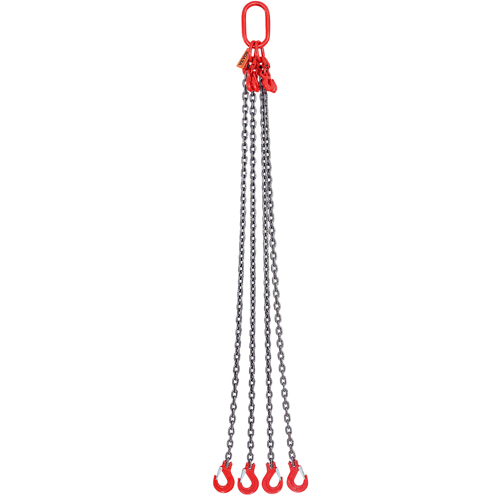 VEVOR 5/16'' x 5' Chain Sling G80 Lifting Chain with Alloy Steel Hooks 11000lbs