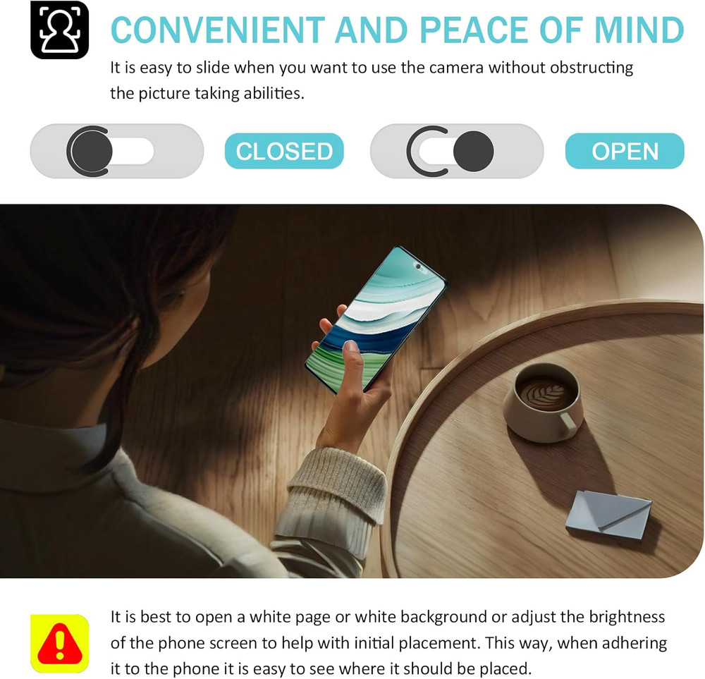 Front Camera Cover Compatible for Android Phones/Pixel/Galaxy/Ipad - Webcam Bloc