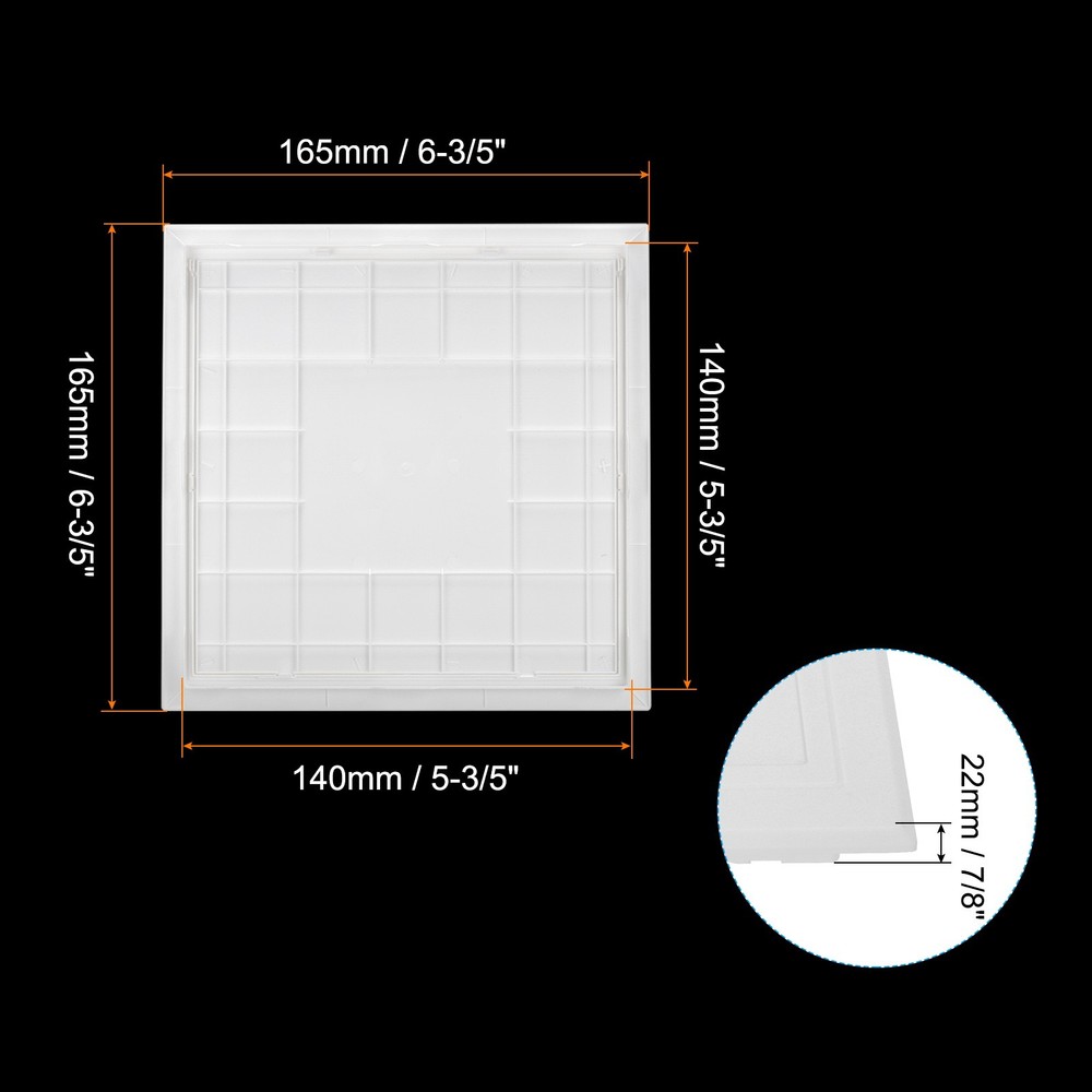 5x5 Inch(135x135mm) Removable Hinged Access Panel, Access Doors, White