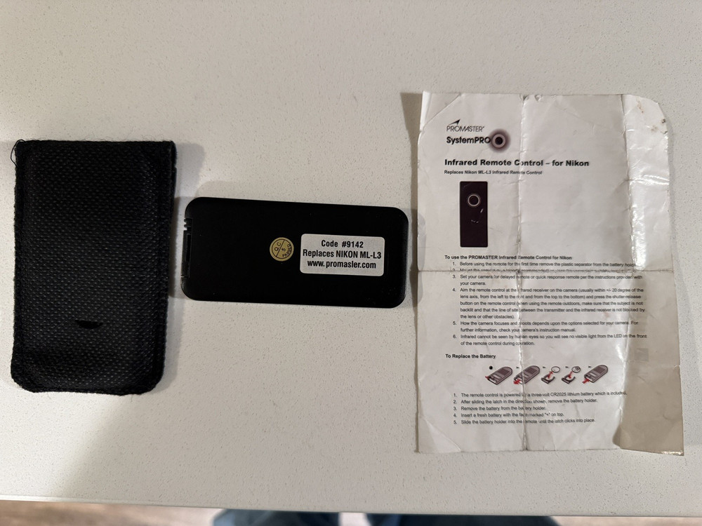 ProMaster 9142 Wireless Infrared Remote for Nikon-Includes Case-Tested