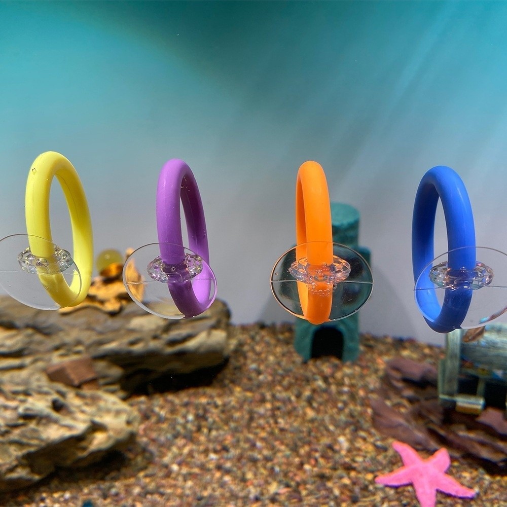 4PCS/SET Waterproof Fish Training Ring Betta Training Circle Decorative Purpose