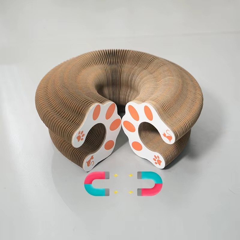 Accordion Magic Organ Cat Scratching Board Toy Kitty Kurlz Ball Scratch Pad