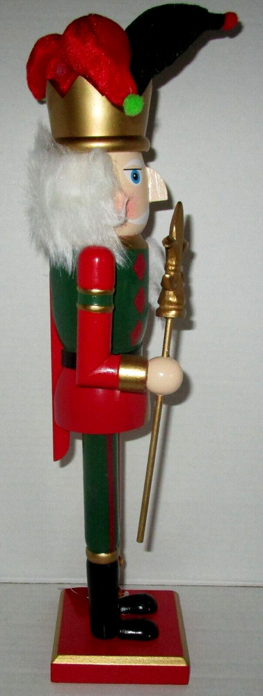 CHRISTMAS NUTCRACKER ~16" ~ Green & Red Jester Nutcracker by Ashland®