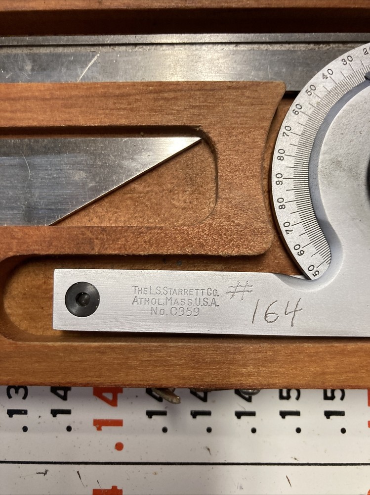 Starrett C359 Precision Universal Bevel Vernier Protractor Machinist Tool Maker
