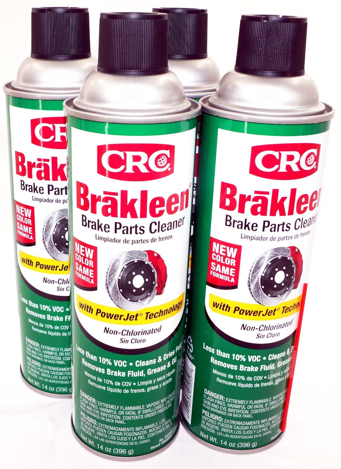 CRC Brakleen Brake Parts Cleaner 14oz w/ PowerJet Technology Spray 05050 4 Pack