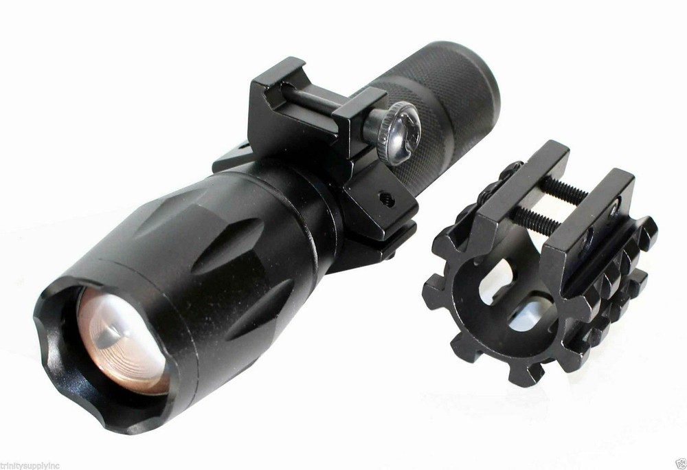 Trinity 1000 lumen flashlight with mount adapter compatible with mossberg 500 12