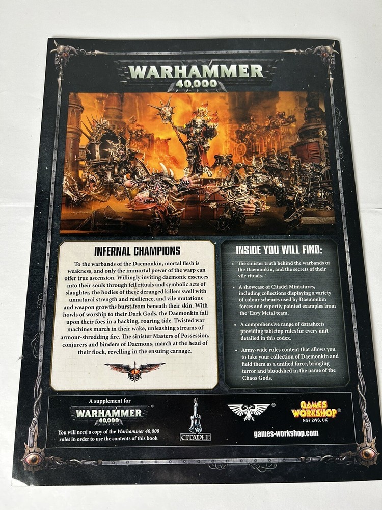 Heretic Astartes Daemonkin Codex - Warhammer 40K - Games Workshop