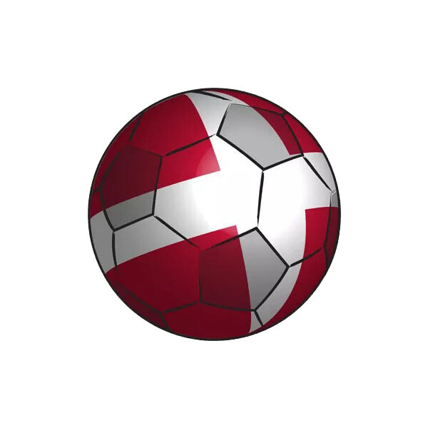 Denmark Soccer Ball Sticker Decal