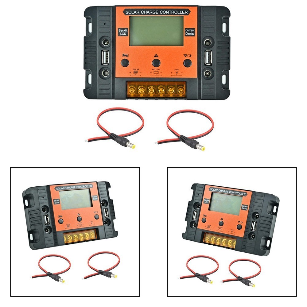 30A Solar Charge Controller for 12V 24V Systems with Temperature Sensor