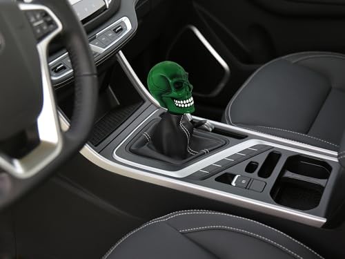 Skull Shift Knob Car Gear Shifer Knobs Unique Stick Shifting Handle Green