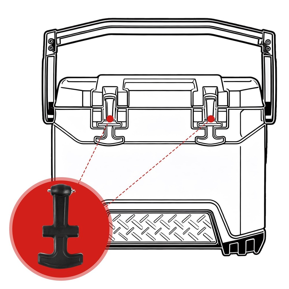 2Pack TLatch Handle Cooler, Durable Rubber & Easy Installation, Verify Model ...
