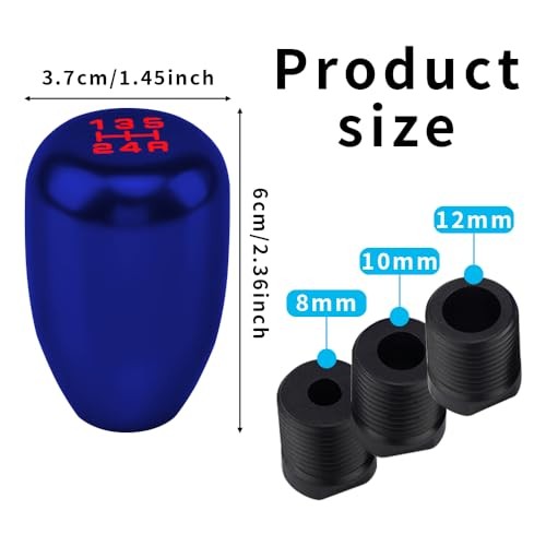 Car Gear Shift Knobs, Manual Gear Shift Knobs Replacement, Universal Car Blue