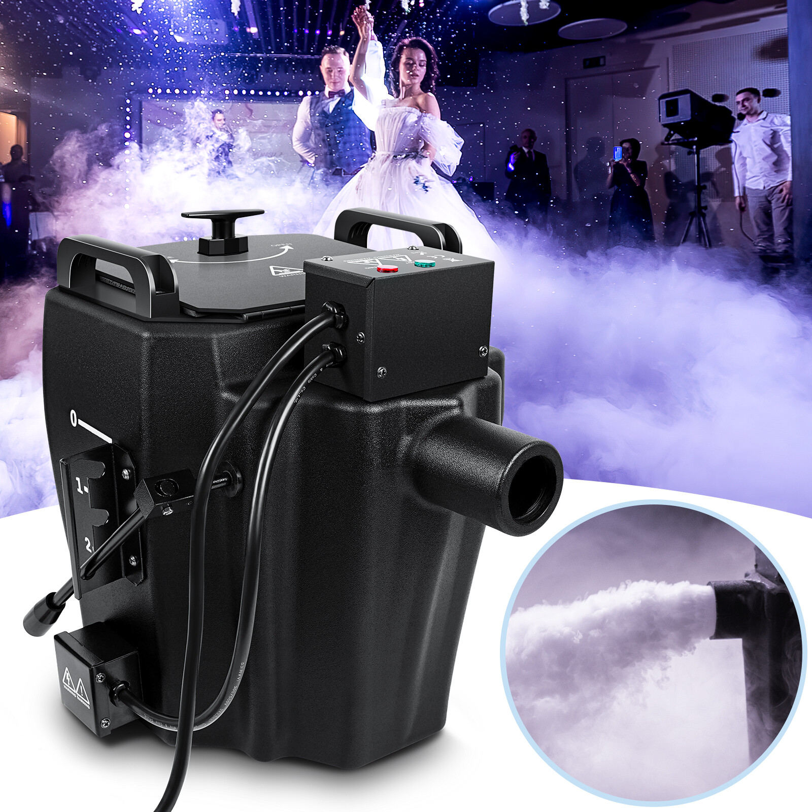 3500W Low Lying Smoke Fog Machine Stage DJ Dry Ice Fog Machine Effect Party Xmas