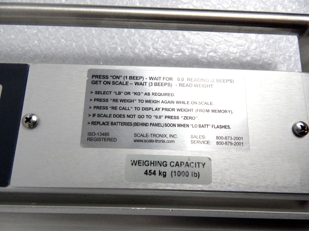 SCALE-TRONIX 180- 1000LB CAPACITY SCALE