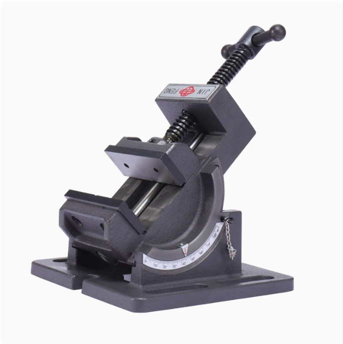 Tiltable Flat Jaw Vise 0-90 Degree Guide Rod Type Angle ViseDrilling Machine.
