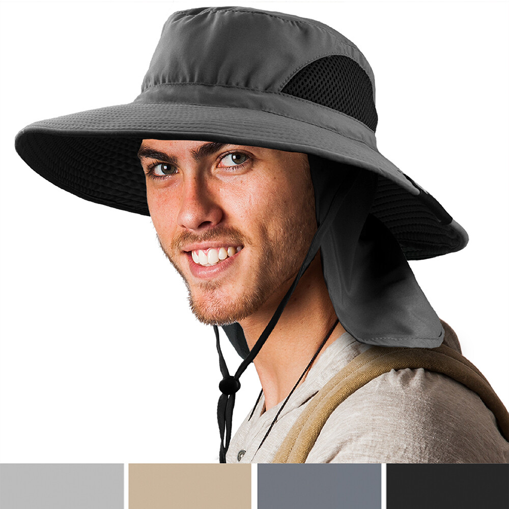 Outdoor Hiking Fishing Boonie Hat Wide Brim Sun Protection