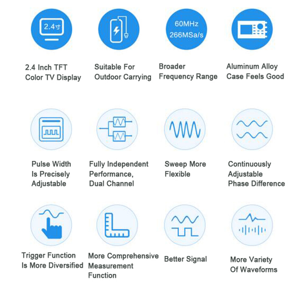 CNC Dual Channel DDS Arbitrary Waveform Signal Generator Pulse Frequency Meter