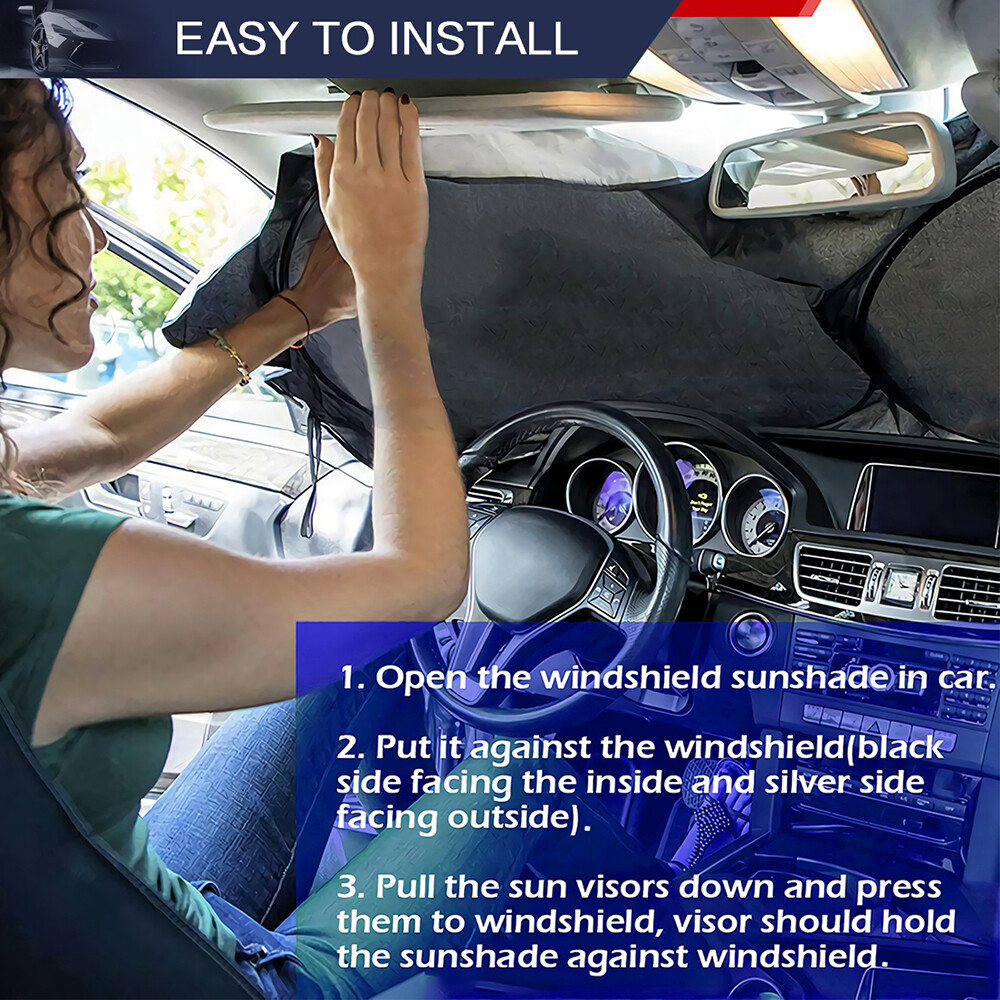 For Mini Copper Front Windshield Sun Visor Shade Cover Universal UV Block Screen