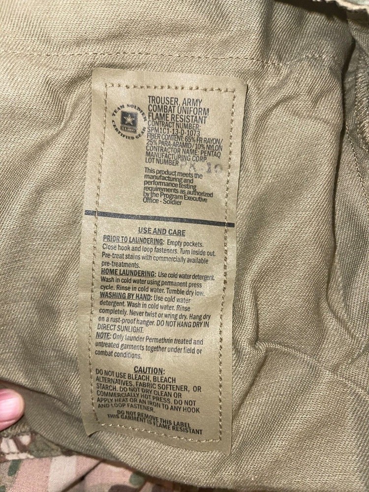 MULTICAM PANT FRACU FLAME RESISTANT INSECT GUARD HUNTING RIPSTOP WINDPROOF