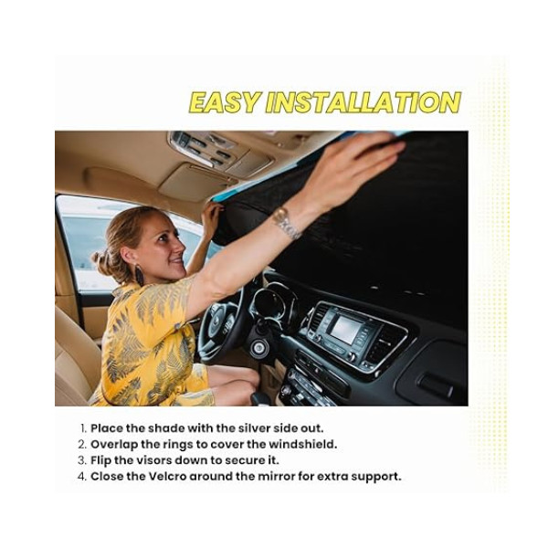 kinder Fluff Windshield Sunshade | M (61x32in)