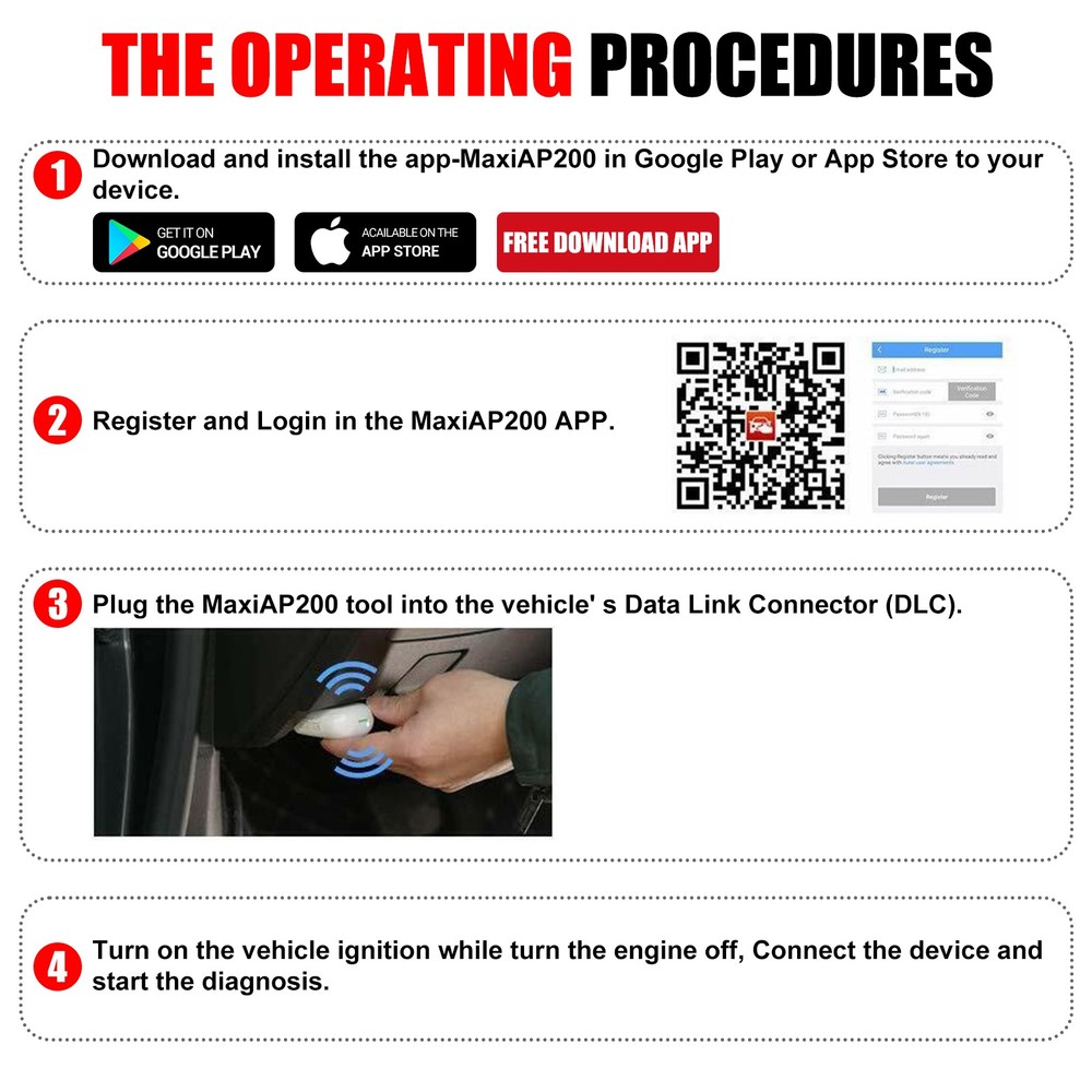 Autel AP200 Bluetooth OBD2 Scanner Code Reader Full Systems Diagnostic Oil Reset