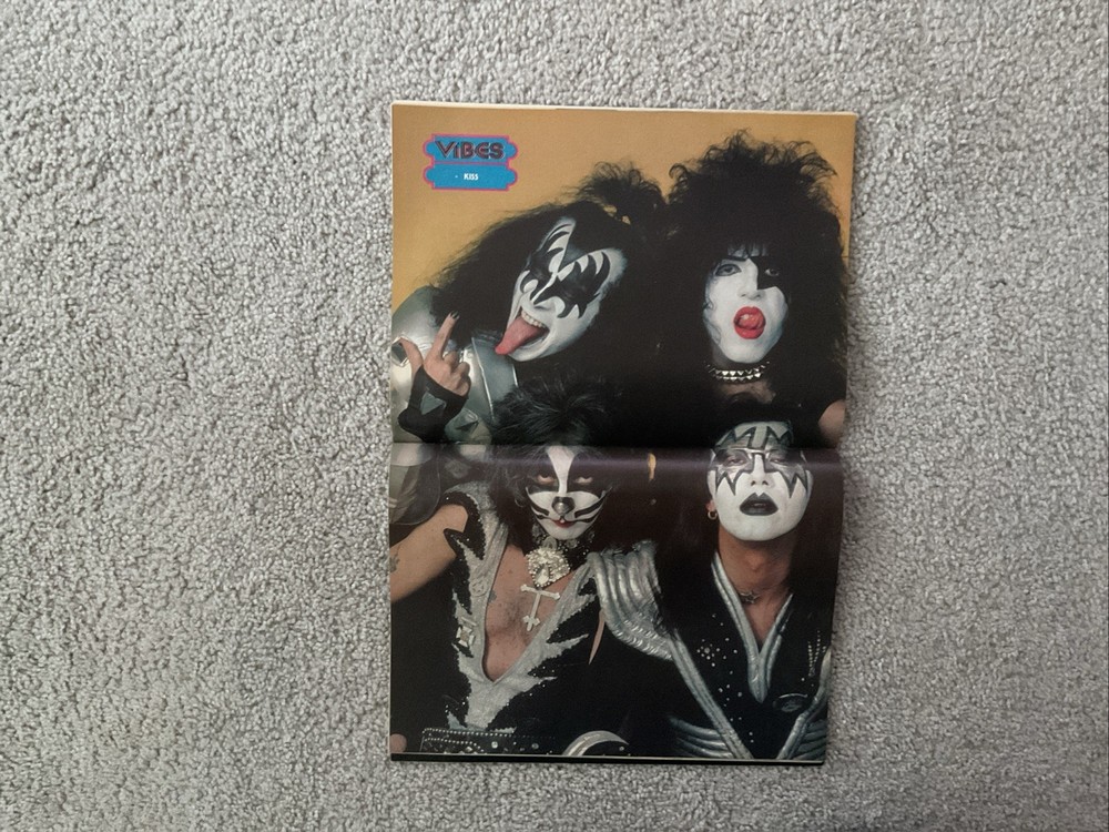 VIBES MAGAZINE 1978 LOT OF 3 KISS POSTER LED ZEPPELIN ROLLING STONES POSTER ROD